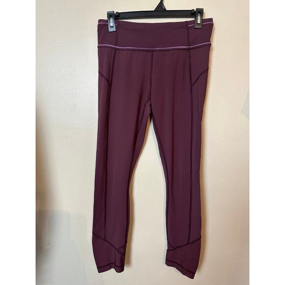 lululemon athletica leggings 27” 7/8 length magenta maroon size 6 - Picture 1 of 5